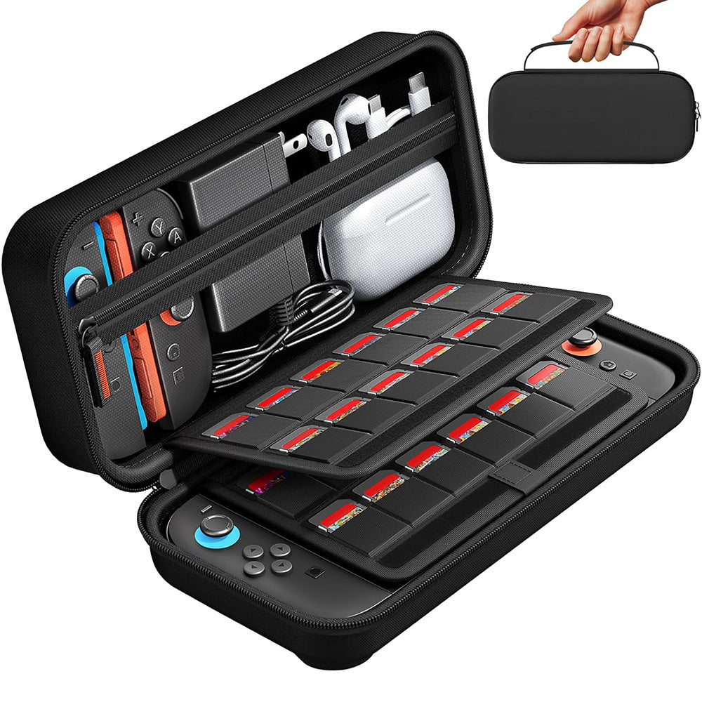 Protective Hard Shell Carrying Case With 24 Game Card Slots For Switch 2