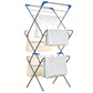Triple Folding Clothes Drying Rack Space-Saving Portable Laundry Stand for Indoor Outdoor
