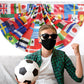 Pleated Fan Flag Football Fan Flag Soccer Bunting Banner for World Cup