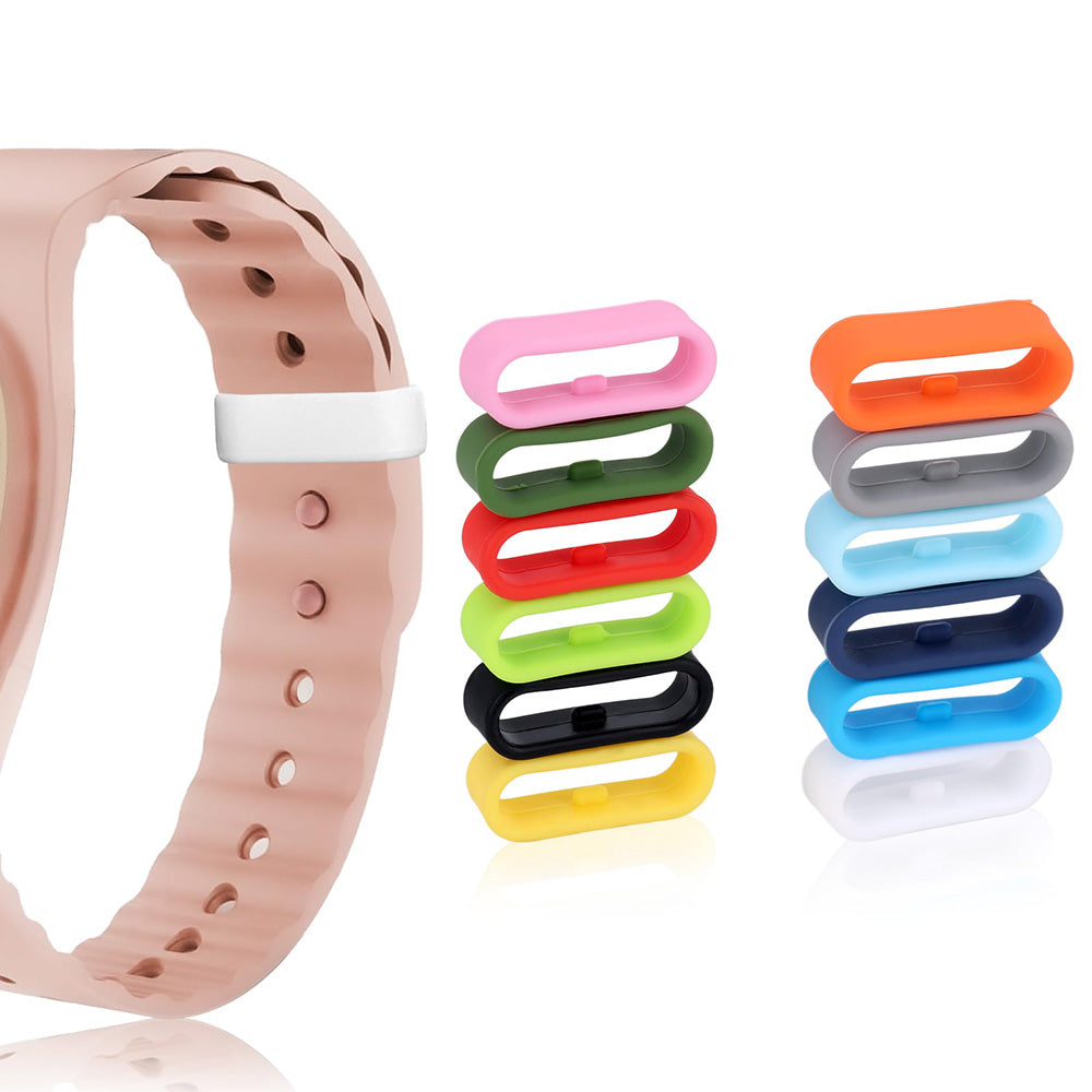 12PCS Multi-Color Band Keeper Magic Band Lock Fastener Rings Security Loop Holder Clips