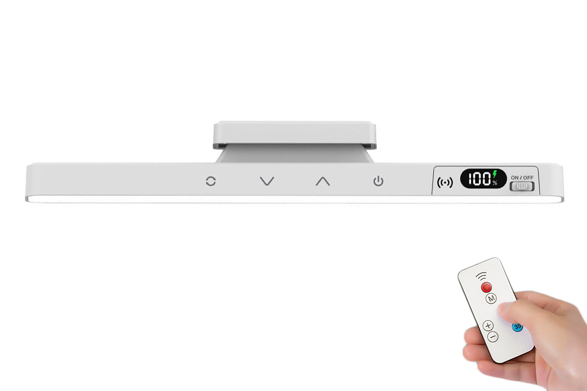Magnetic Rechargeable LED Light Bar with 5 Colors Touch and Remote Control Battery Display