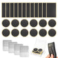 24Pcs Self Adhesive Bike Tire Patch Kit with 4 Metal Rasps No Glue Needed for Bicycle Inner Tube Repair