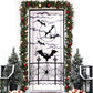Large Halloween Door Curtain for Doors Windows Walls Bat Spider Web Door Cover for Holiday Party Decoration