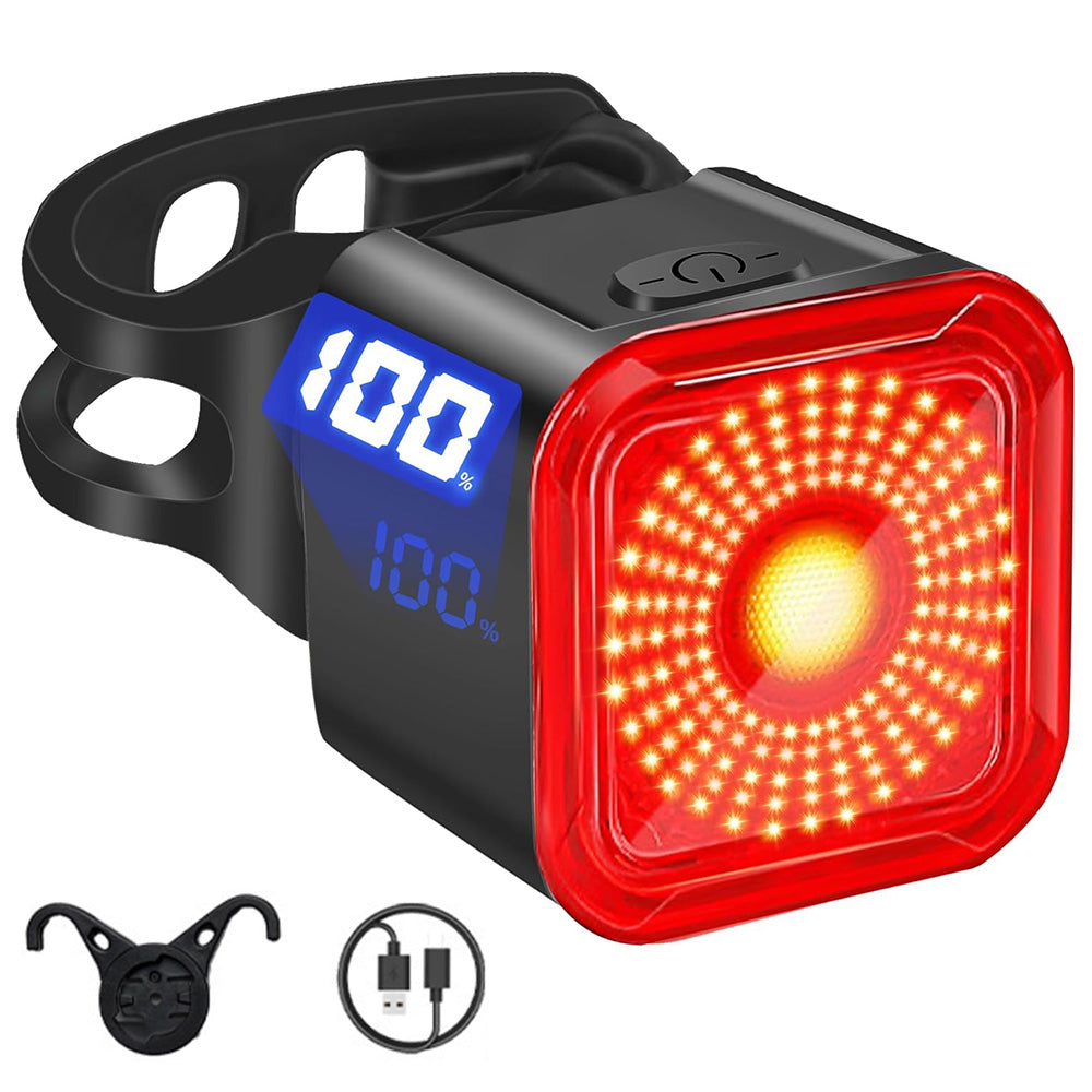 Smart Brake Sensing Bike Tail Light Rechargeable Cycling Safety Light