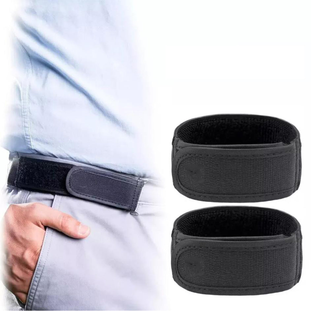 2PCS Elastic No Buckle Hook and Loop Nylon Waistband