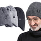 Men's Fleece Lined Knit Beanie Scarf Set Ear Warmer Winter Accessory