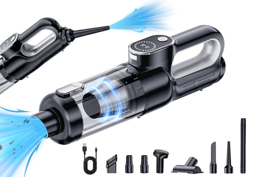 2-In-1 Cordless Car Vacuum and Air Duster Handheld Vacuum Cleaner with LED Light