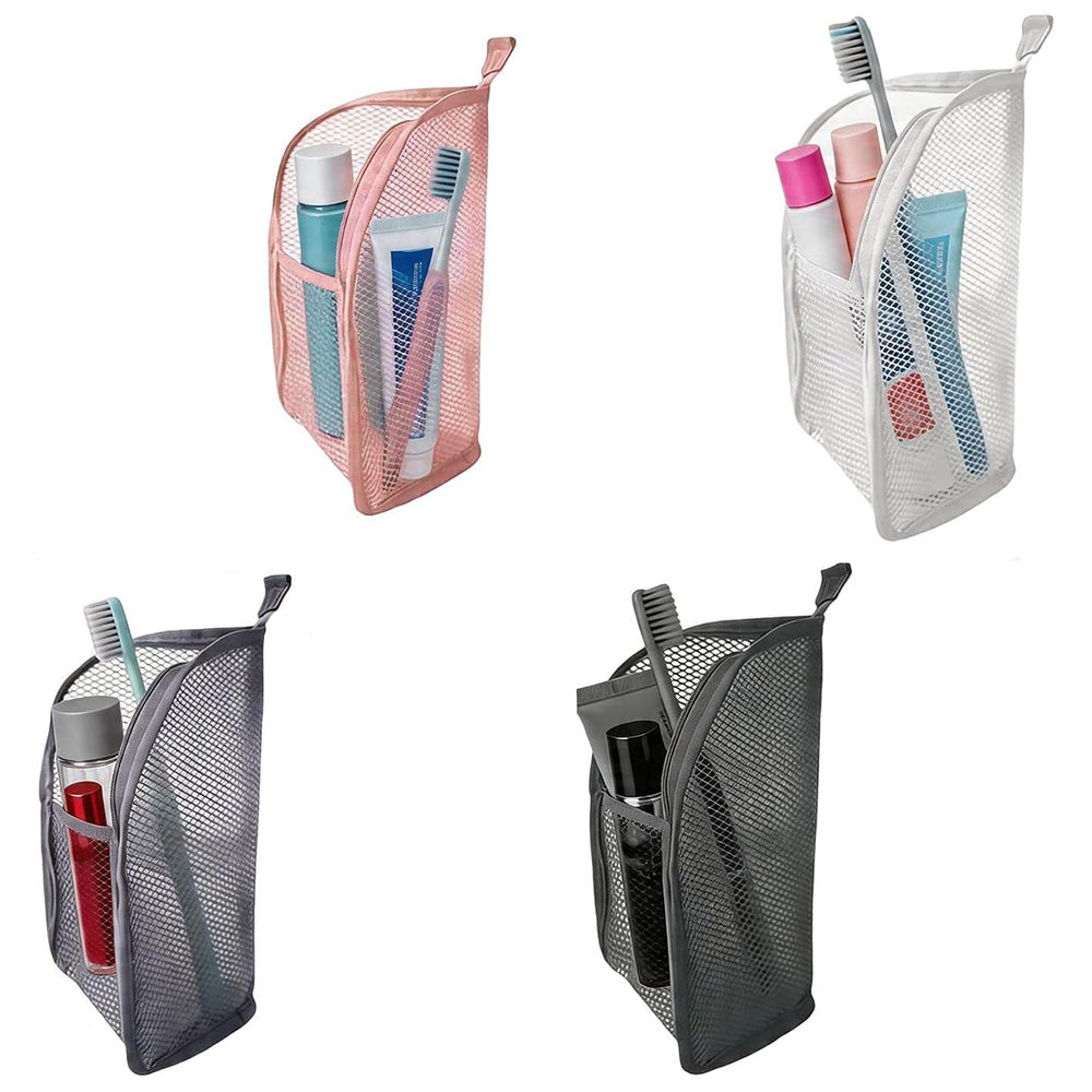 4 Pack Self Standing Toiletry Bag Waterproof Travel Cosmetic Organizer