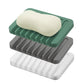 3Pcs Self Draining Soap Dishes Silicone Soap Saver Waterfall Drainer Soap Holder