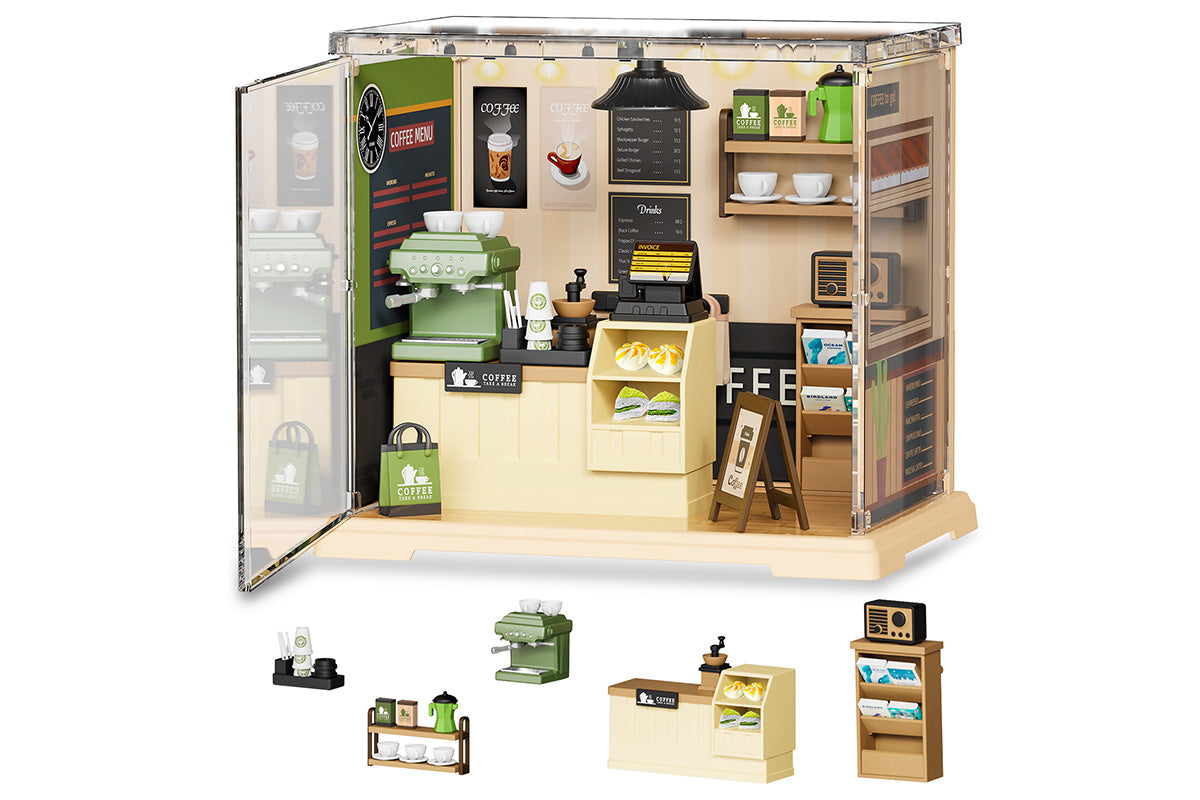 DIY Miniature Dollhouse Kit 3D Puzzle Dollhouse Toy with Dust Cover and Light