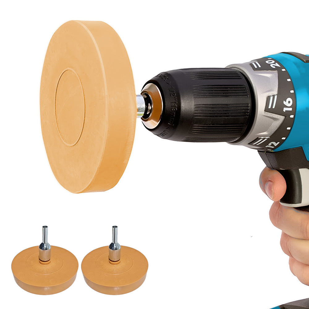 2 Pack Car Decal Remover Wheel Rubber Eraser Wheel for Drill 88mm