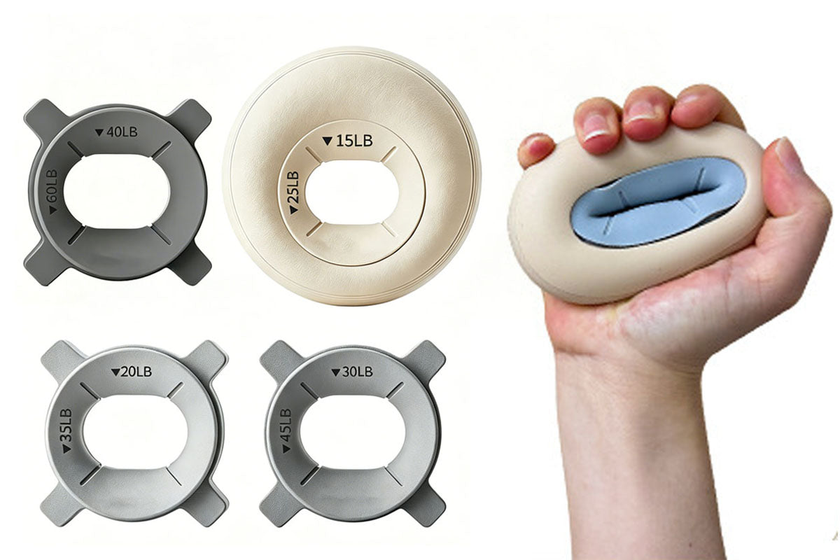8-In-1 Adjustable Hand Grip Strengthener Resistance Training Rings 15LB-60LB Stress Relief Rings