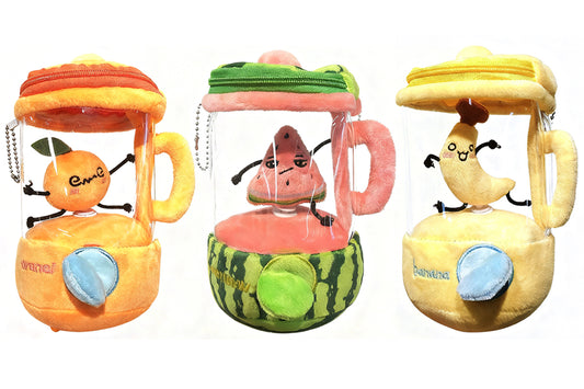 Stress Relief Spinning Fruit Blender Plush Keychain Plush Toy