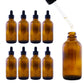 8 Pack Amber Glass Dropper Bottles 60ml for Essential Oils Beauty Oil Personal Care
