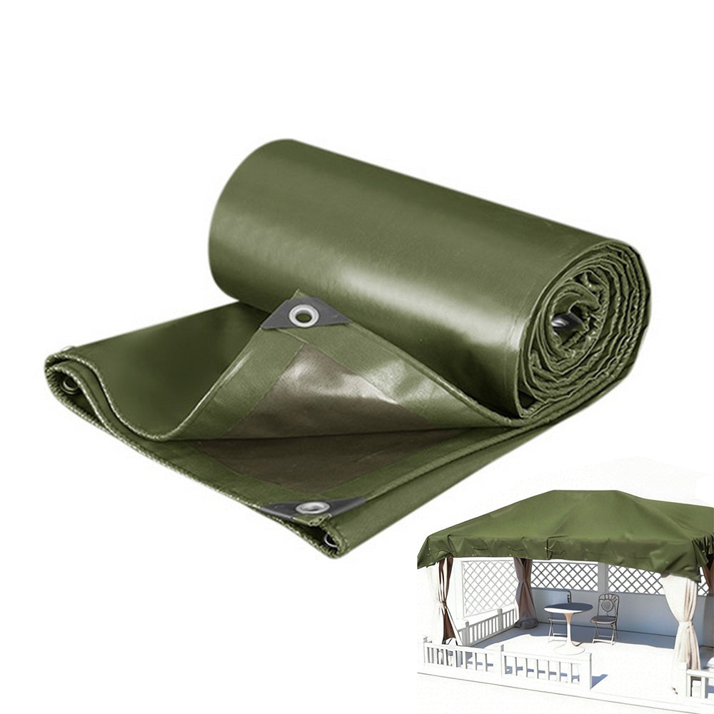 Heavy Duty Waterproof Canvas Tarp with Metal Grommets for Camping Sunshade Rain Cover
