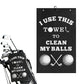 Golf Towel Cleaning Cloth With Clip For Golf Balls Clubs Bags