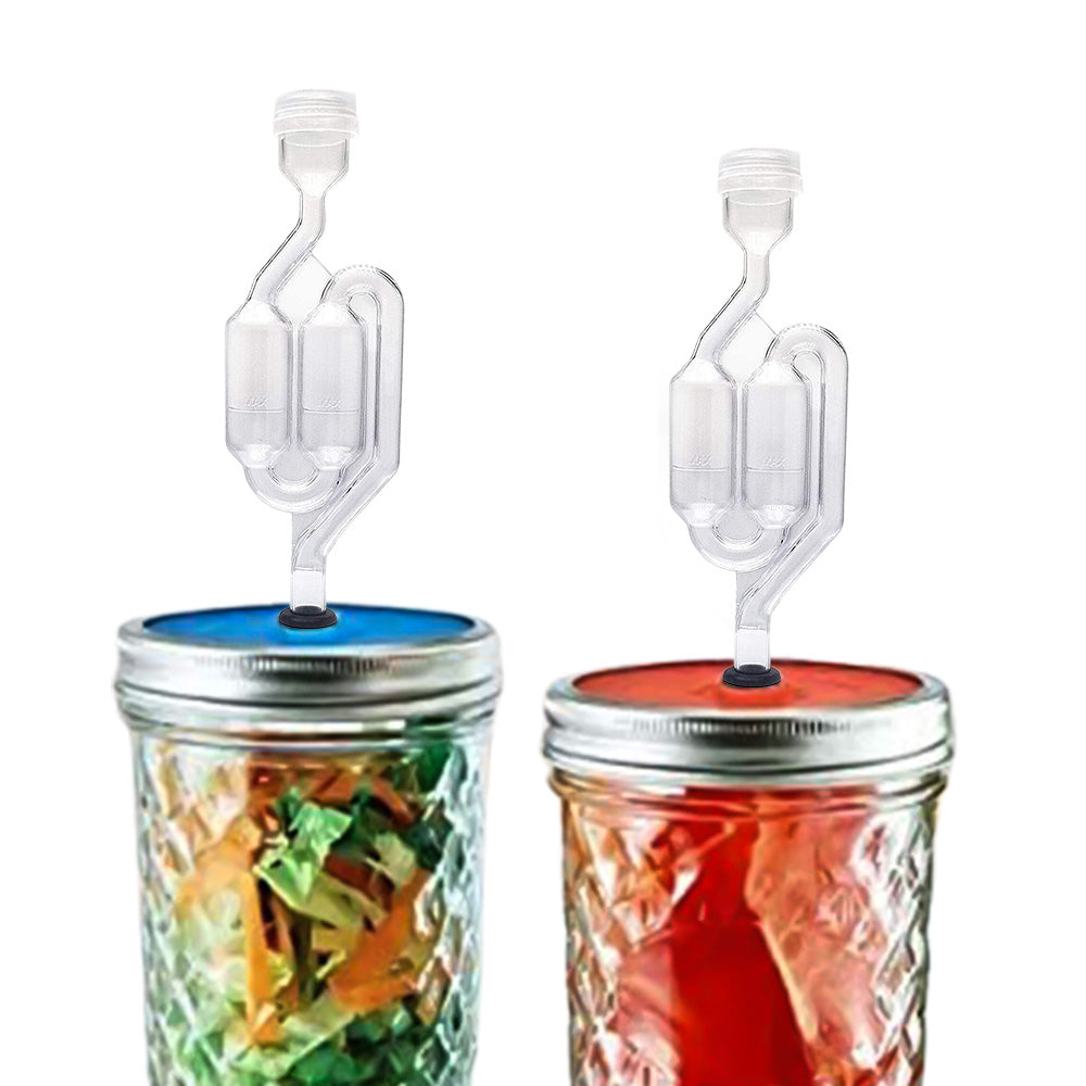 2Pcs Bubble Fermentation Airlock with Silicone Grommets for Home Brewing