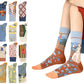 4 Pairs Women Novelty Crew Socks
