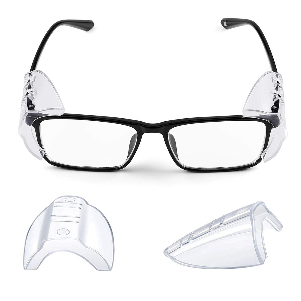 4 Pack Clear Side Shields Protection Flexible Universal for Glasses