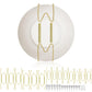 14Pcs Invisible Plate Hangers for Wall Display Stainless Steel Gold Plate Holder Set