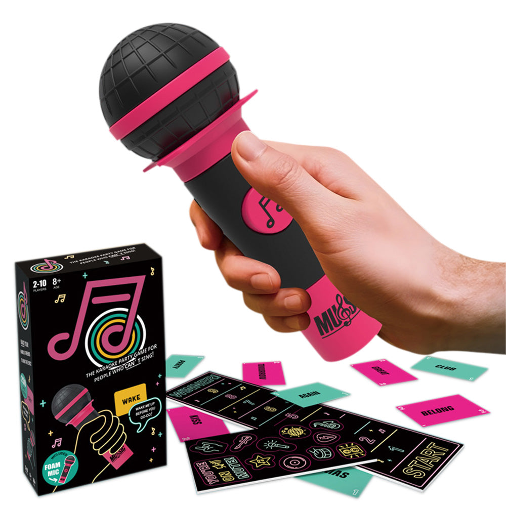 Mic Karaoke Battle Game Microphone Karaoke Party Game Card Set for Family Board Game
