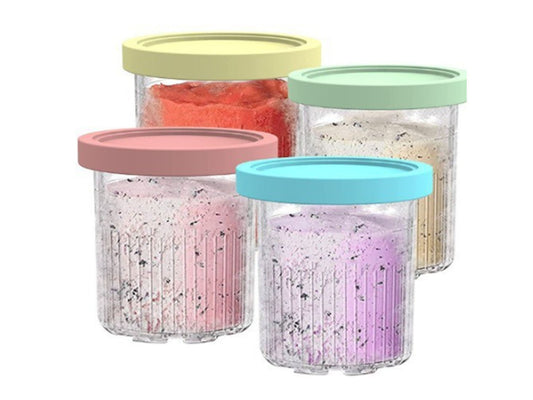 24oz 4 pack Creamy Ice cream Containers Cups and Lids for Ninja