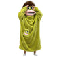 Adults Funny Oversized Fluffy Fleece Hooded Wearable Blanket Warm Hooded Robe Loungewear
