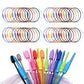 50Pcs Wire Keychain Cable Key Rings Color Stainless Steel Ropes