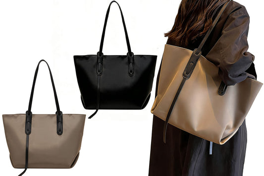 Large Capacity Tote Bag Laptop Shoulder Bag for Daily Commute Work School Shopping
