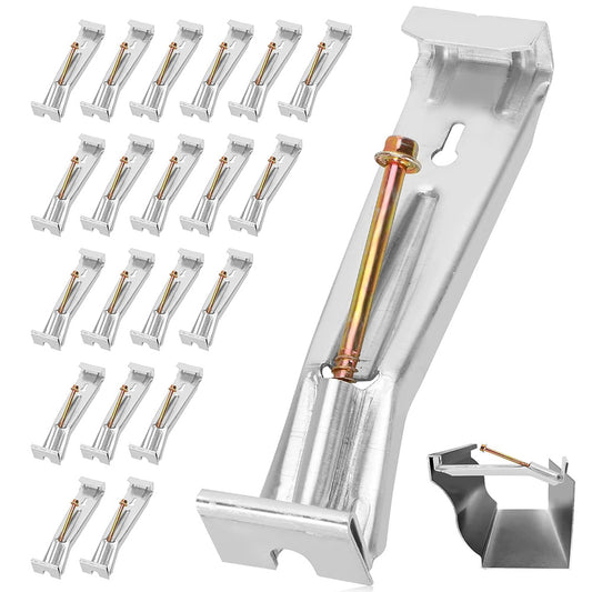 20 Pack Quick Screw Hidden Rain Gutter Hangers Clip Style Bracket