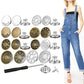 32 Pack Removable Screw Type No Sew Denim Jeans Buttons