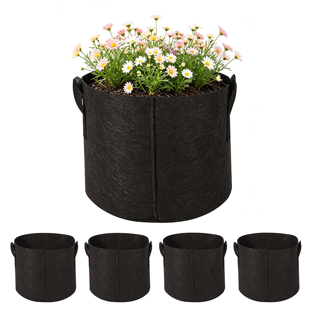 5 Pcs Nonwoven Grow Bags for Fruit Flowers and Vegetables