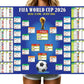 2026 Soccer World Cup Schedule Poster 2026 FIFA World Cup Fixtures Chart Wall Decor for Soccer Fans