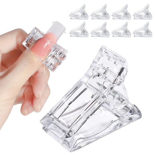 10 Piece Clear Durable Nail Tips Clips for Home and Salons