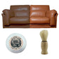 Furniture Salve and Brush Bundle for Leather Care Moisturizing Repair and Restoration