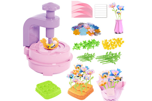 Fabric Flower Bouquet DIY Arts and Crafts Kit Toys for Girls
