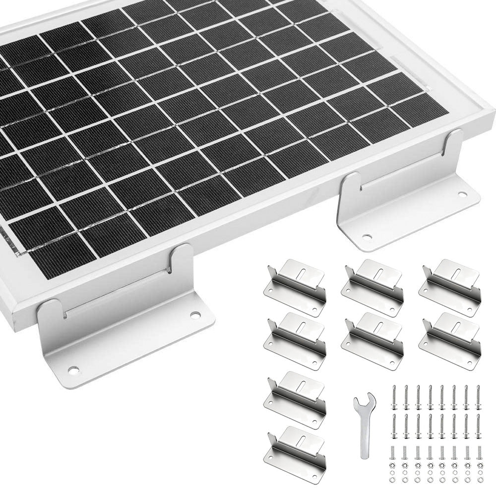 8Pcs Solar Panel Mounting Bracket Set Aluminum Alloy Solar Bracket for RV Roofs