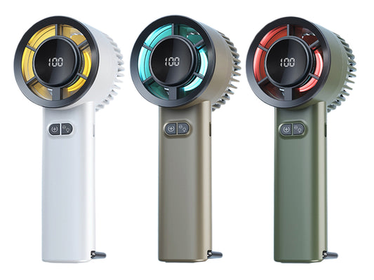100 Speed USB Handheld Cooling Fan with Light