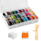 Embroidery Thread Organiser Set with 1 Winder 100 Bobbins Compact Thread Storage Box for Sewing Storage
