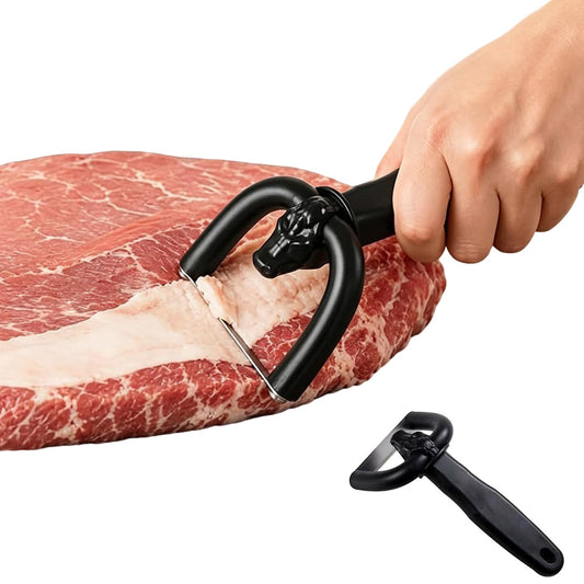 Black Bull Shape Handheld Fat Trimmer And Meat Cutter For Kitchen BBQ