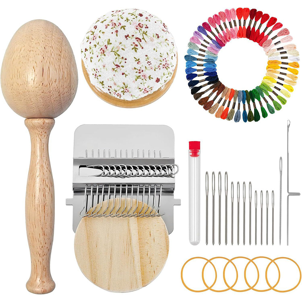 Mini Loom DIY Weaving Repair Tool Kit Clothes Sewing Supplies Weaving Frame