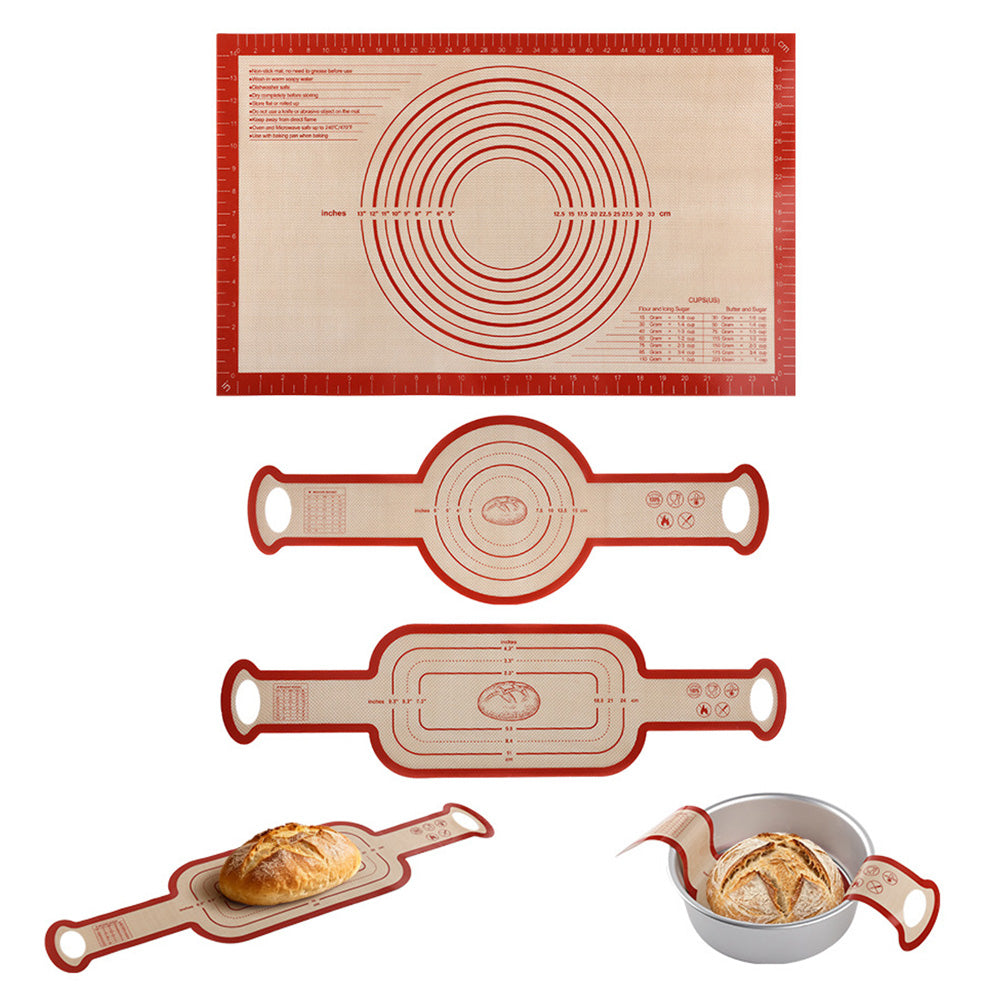 Thick Silicone Pastry Mat Non Stick Baking Dough Mat for Kitchen