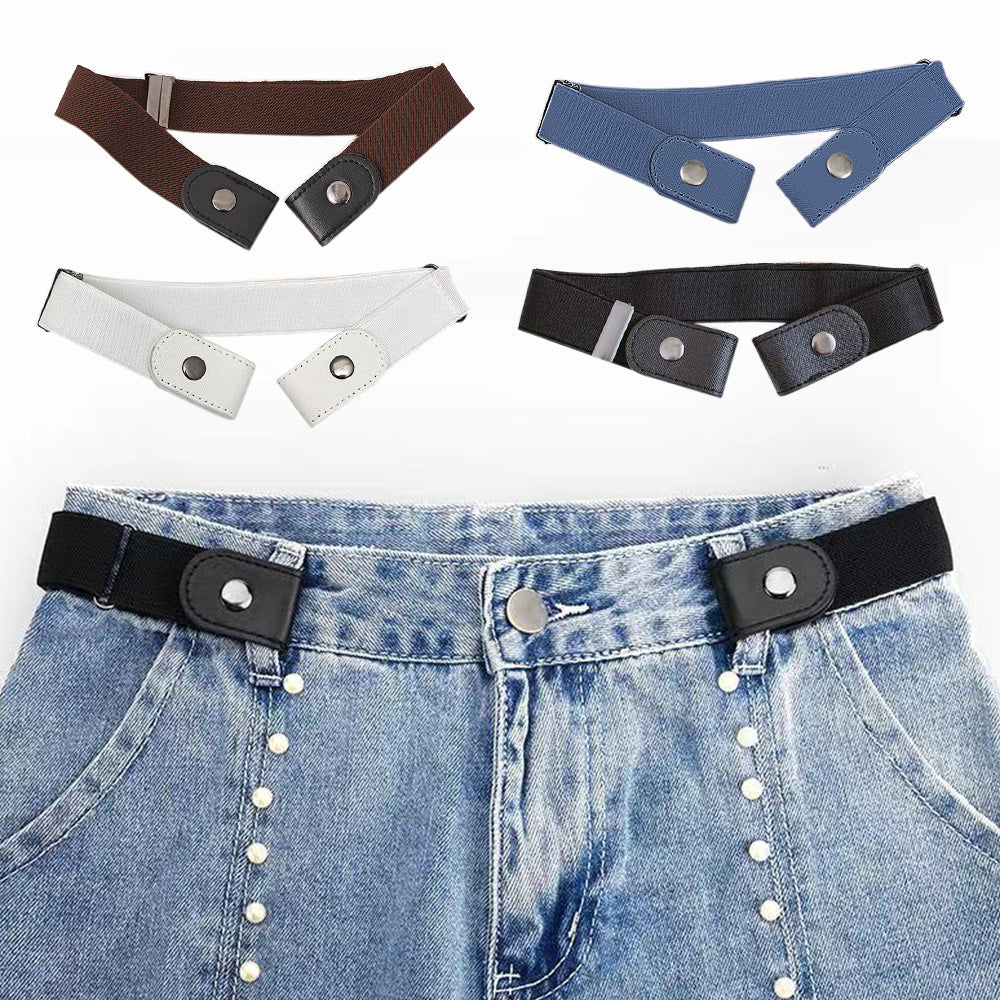 4Pcs High Elastic Waist Belts Adjustable Slide Buckle for Men and Women