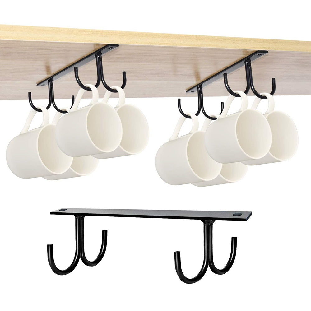 3Pcs Mug Hooks Under Cabinet Coffee Mug Holder for Kitchen Utensils