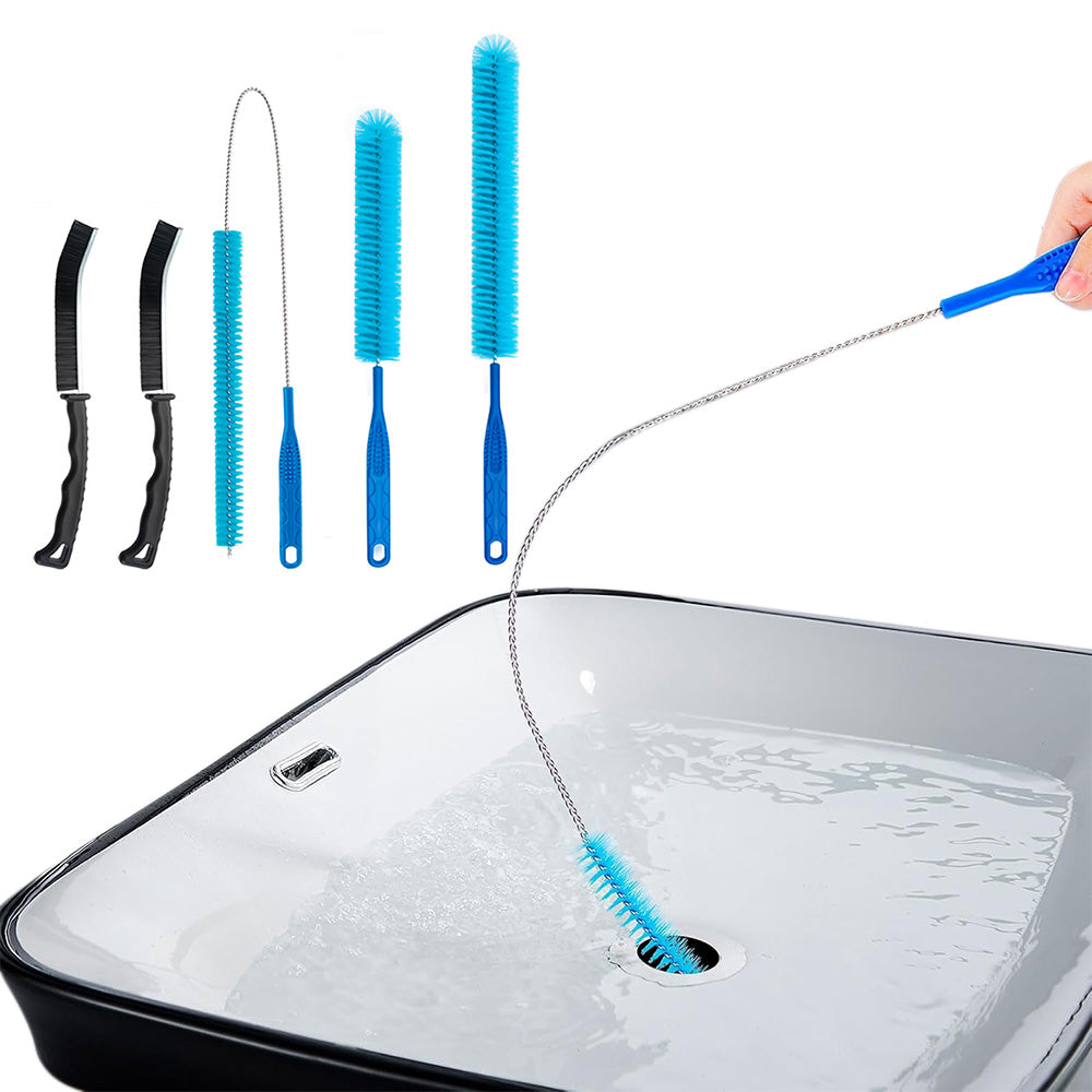 5 Pack Dryer Vent Cleaner Kit Lint Remover Drain Snake Cleaning Brushes
