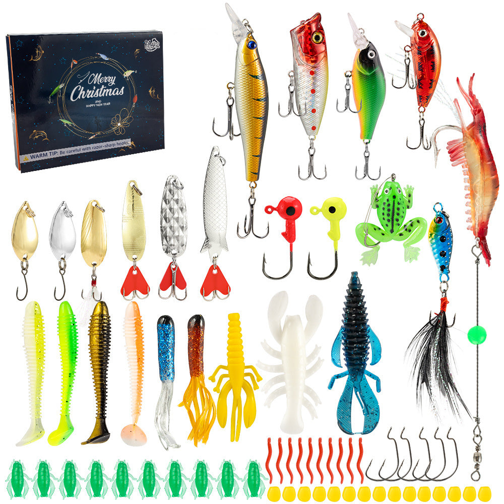 2025 Advent Calendar Fishing Christmas Countdown 24 Days Fishing Lures for Fishing