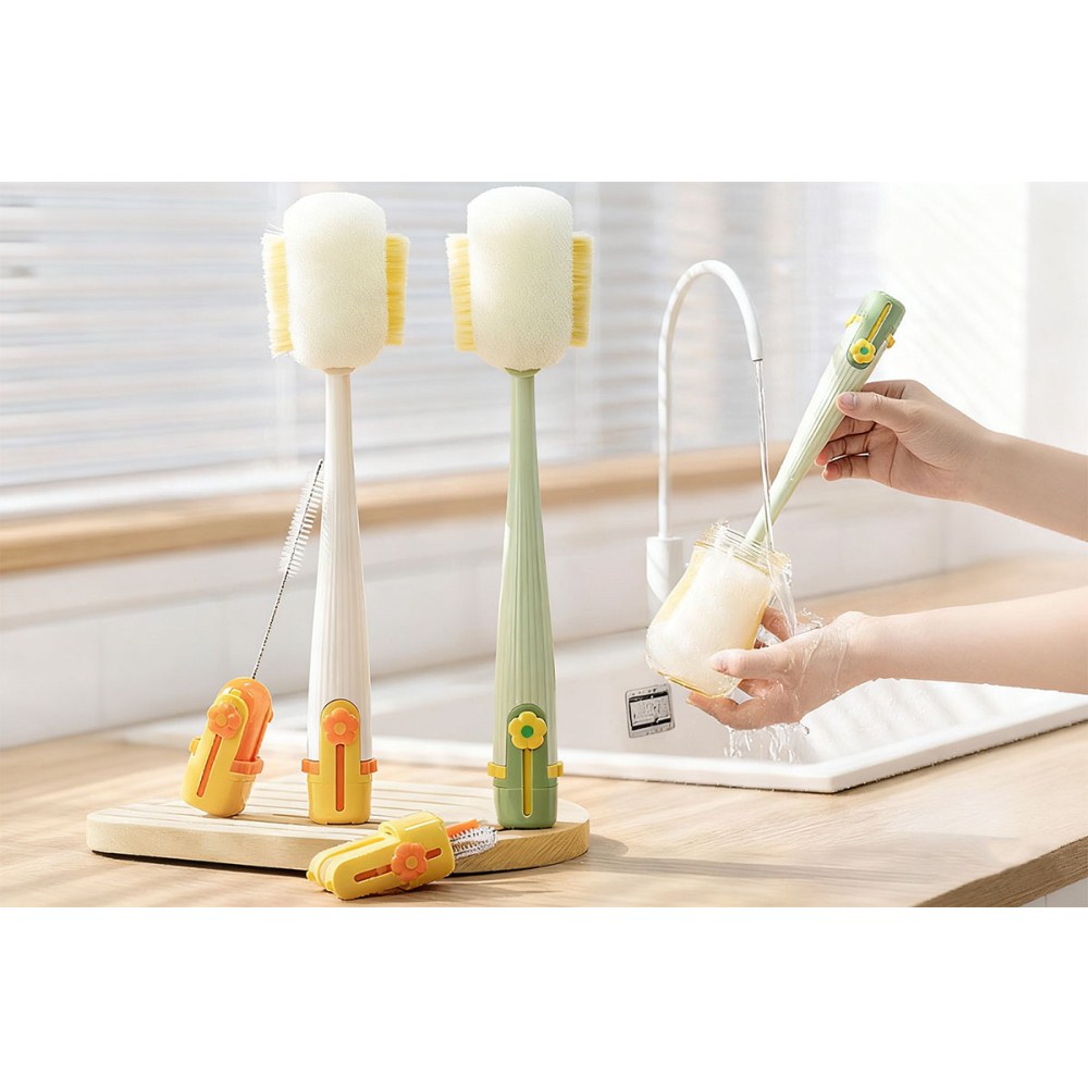 5-in-1 Multifunctional Cup Brush Water Bottle Cleaner for Thermos Mugs Bottles