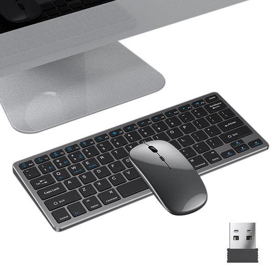 Compact Wireless Keyboard and Mouse Combo Compatible with Windows Mac