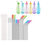 20Pcs Reusable Stainless Steel Drinking Straws with Silicone Tips