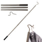 Clothes Hook Pole Stainless Steel Extendable with Sponge Handle for Hang Reach